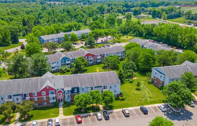 Aerial View Of Community at Irish Hills Apartments, South Bend, IN