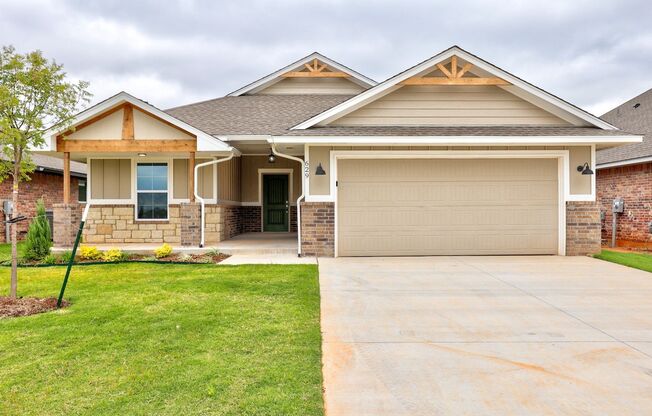 Brand New Home for lease in Washington, Oklahoma! Rare Find!