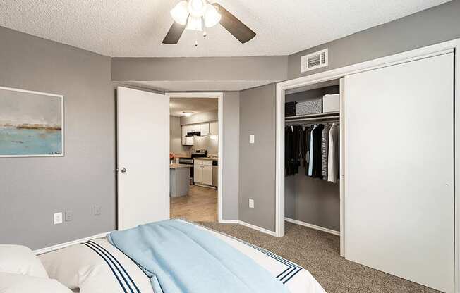 Large closets in bedroom at Summit on the lake