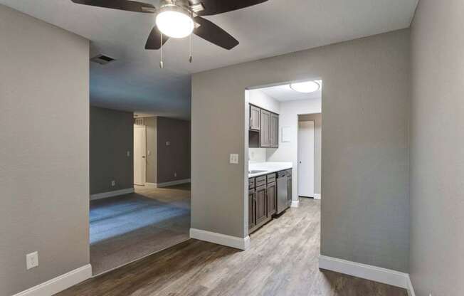 Living Room, Dining Room, and Kitchen