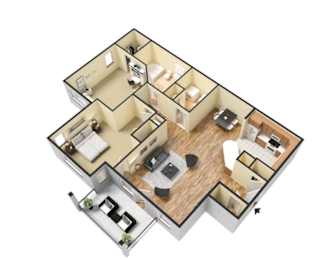 2 beds, 1 bath, 1,089 sqft, $1,683
