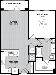 1 bed, 1 bath, 898 sqft, $1,943