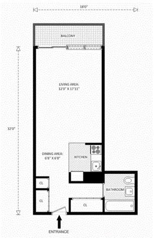 Studio, 1 bath, 450 sqft, $1,850, Unit PH-D