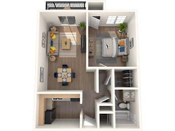 1 bed, 1 bath, 816 sqft, $1,550