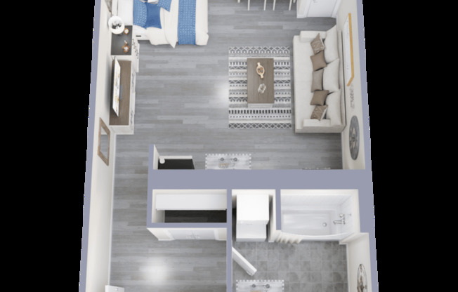 Studio, 1 bath, 525 sqft, $1,430