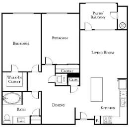 2 beds, 1 bath, 1,081 sqft, $1,759