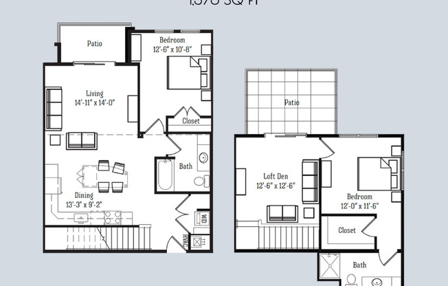2 beds, 2 baths, 1,376 sqft, $2,600, Unit 8328 Globe Drive - 306