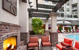 Enjoy a fire by the pool in the courtyard |Rialto