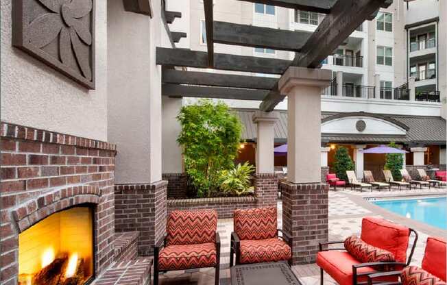 Enjoy a fire by the pool in the courtyard |Rialto