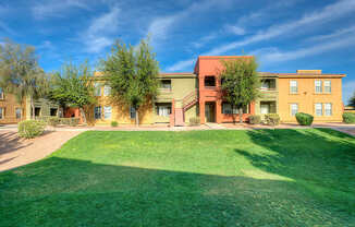 Lawn Area at San Bellino Apartments, Glendale, AZ