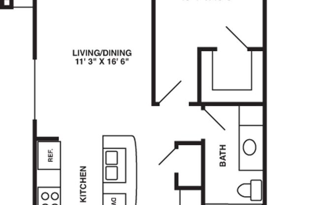 1 bed, 1 bath, 677 sqft, $1,445, Unit C - 1011 Unit 335 - A822 Corner Unit