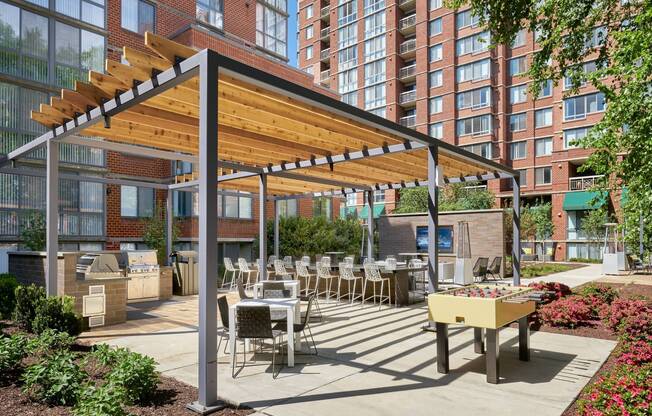 Newly Renovated Courtyard with BBQ Stations, Foosball, Televisions & More
