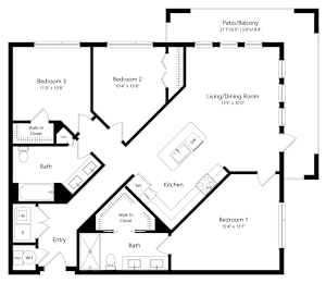 3 beds, 2 baths, 1,282 sqft, $2,499
