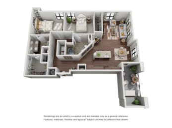 2 beds, 2 baths, 1,512 sqft, $3,192