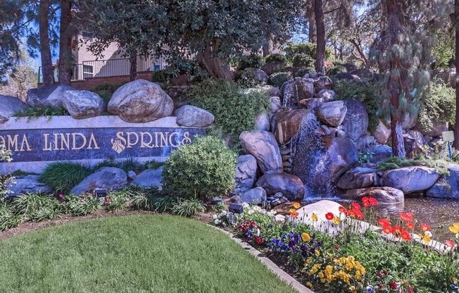 Exterior view of building with garden at Loma Linda Springs, Loma Linda, CA, 92354