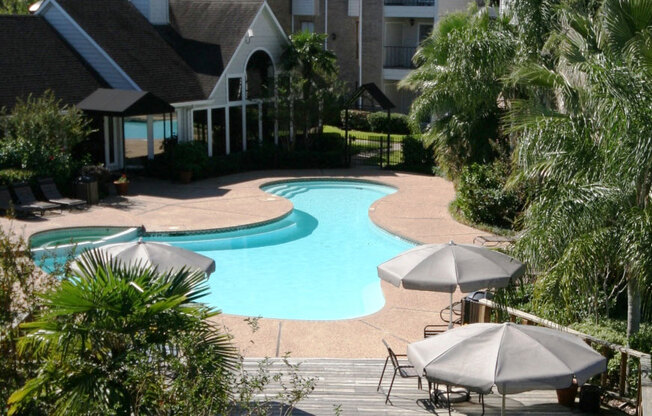 3rd floor view of pool