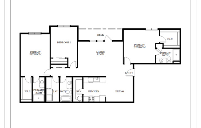 3 beds, 3 baths, 1,674 sqft, $2,050, Unit H-404