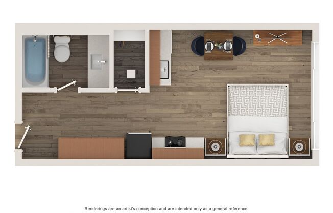 Studio, 1 bath, 415 sqft, $1,200, Unit 371