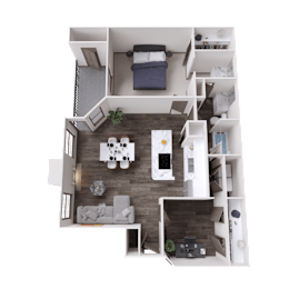 2 beds, 1 bath, 906 sqft, $1,431