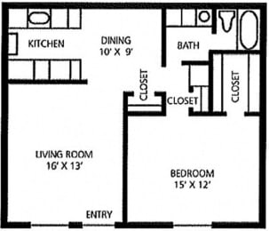 1 bed, 1 bath, 756 sqft, $1,285