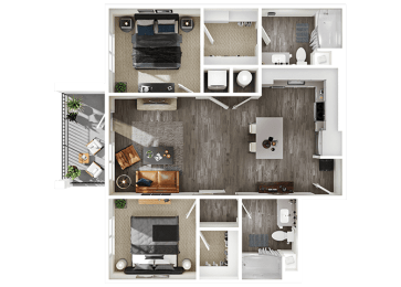 2 beds, 2 baths, 985 sqft, $2,015