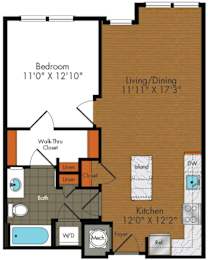 1 bed, 1 bath, 696 sqft, $1,962