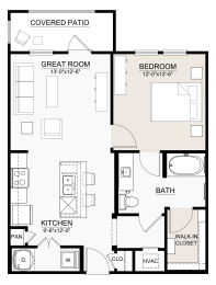 1 bed, 1 bath, 848 sqft, $1,409