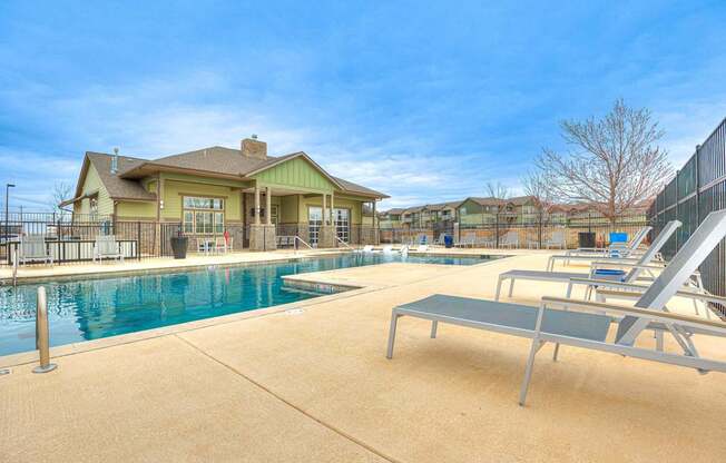 the swimming pool at our apartments