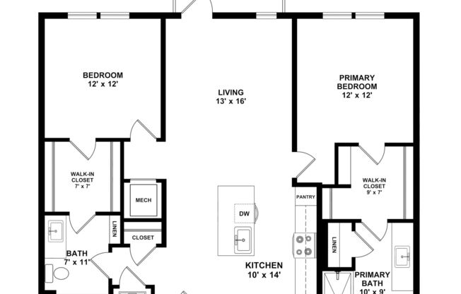 2 beds, 2 baths, 1,027 sqft, $1,890