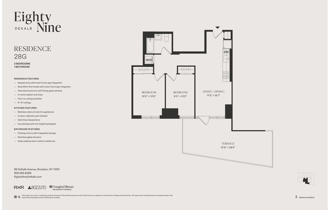 2 beds, 1 bath, $9,240, Unit 28G