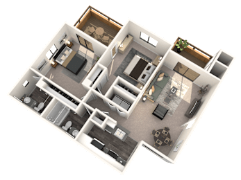 2 beds, 2 baths, 978 sqft, $3,065