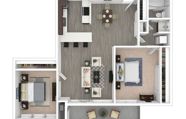 2 beds, 1 bath, 837 sqft, $3,906