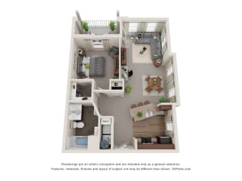 1 bed, 1 bath, 809 sqft, $1,706