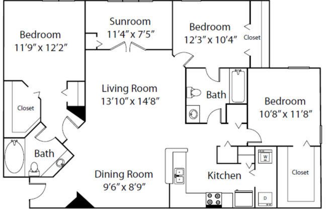 3 beds, 2 baths, 1,349 sqft, $1,667