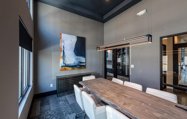 Conference Room at One Deerfield Apartments, Mason