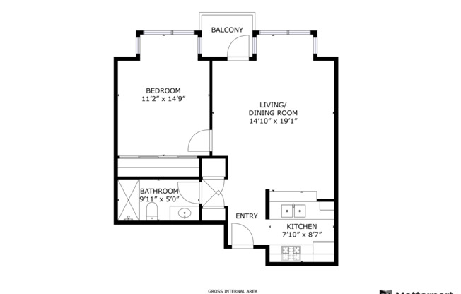 1 bed, 1 bath, 700 sqft, $2,395, Unit 404