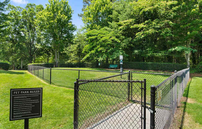 Pet Park with Double Entrance, Benches, and Pet Waste Station