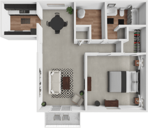 1 bed, 1 bath, 738 sqft, $979