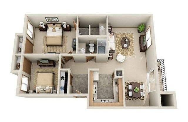 2 beds, 2 baths, 870 sqft, $2,025