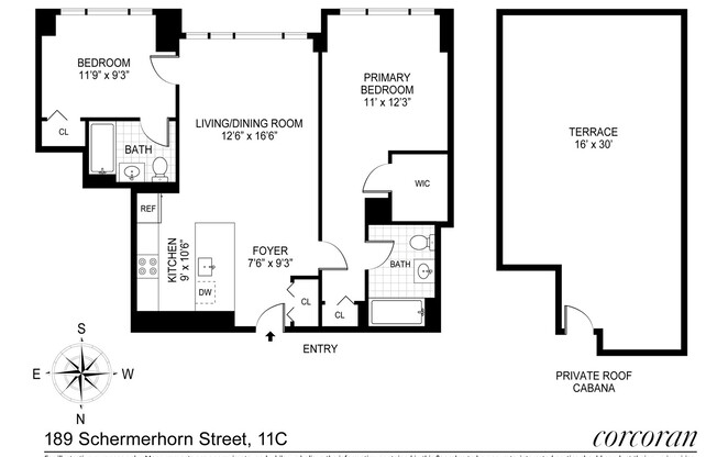 2 beds, 2 baths, 910 sqft, $6,500, Unit 11C