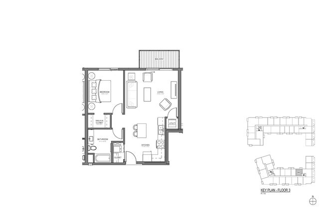 1 bed, 1 bath, 746 sqft, $1,495, Unit 314-B