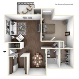 1 bed, 1 bath, 753 sqft, $1,015
