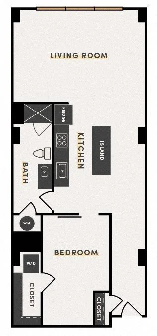 1 bed, 1 bath, 890 sqft, $1,550