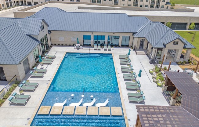 Relax in style at Sage at Celina Residences, where the resort-style pool offers the perfect oasis. Enjoy sun-soaked afternoons or unwind in the serene lounge area. Make this your new haven—schedule a tour today!