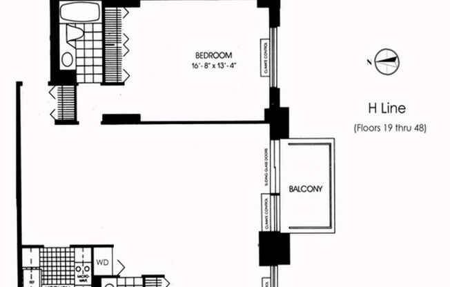 1 bed, 2 baths, $9,000, Unit 47H