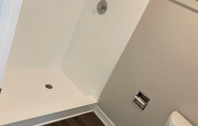 Standing Shower in Master Bathroom at Creekfront at Deerwood, Florida, 32256