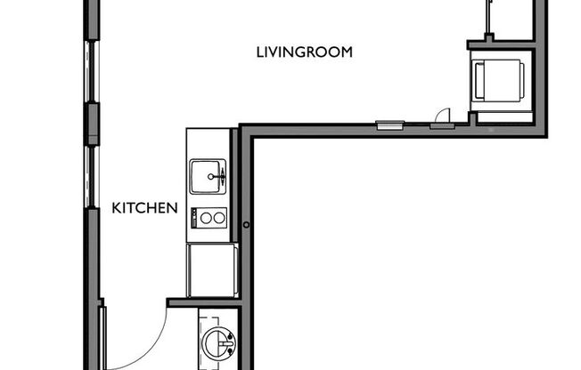 Studio, 1 bath, 340 sqft, $1,199, Unit 1104