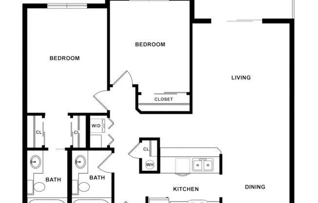 2 beds, 2 baths, 889 sqft, $2,063