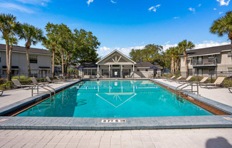 the pool at the preserve at polo apartments