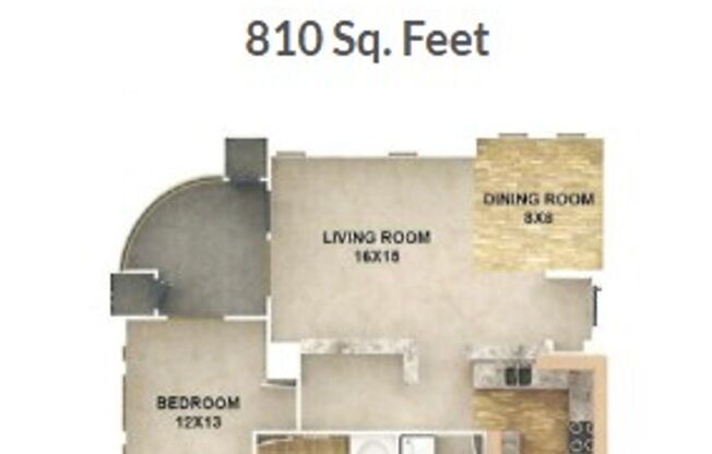 1 bed, 1 bath, 810 sqft, $1,425